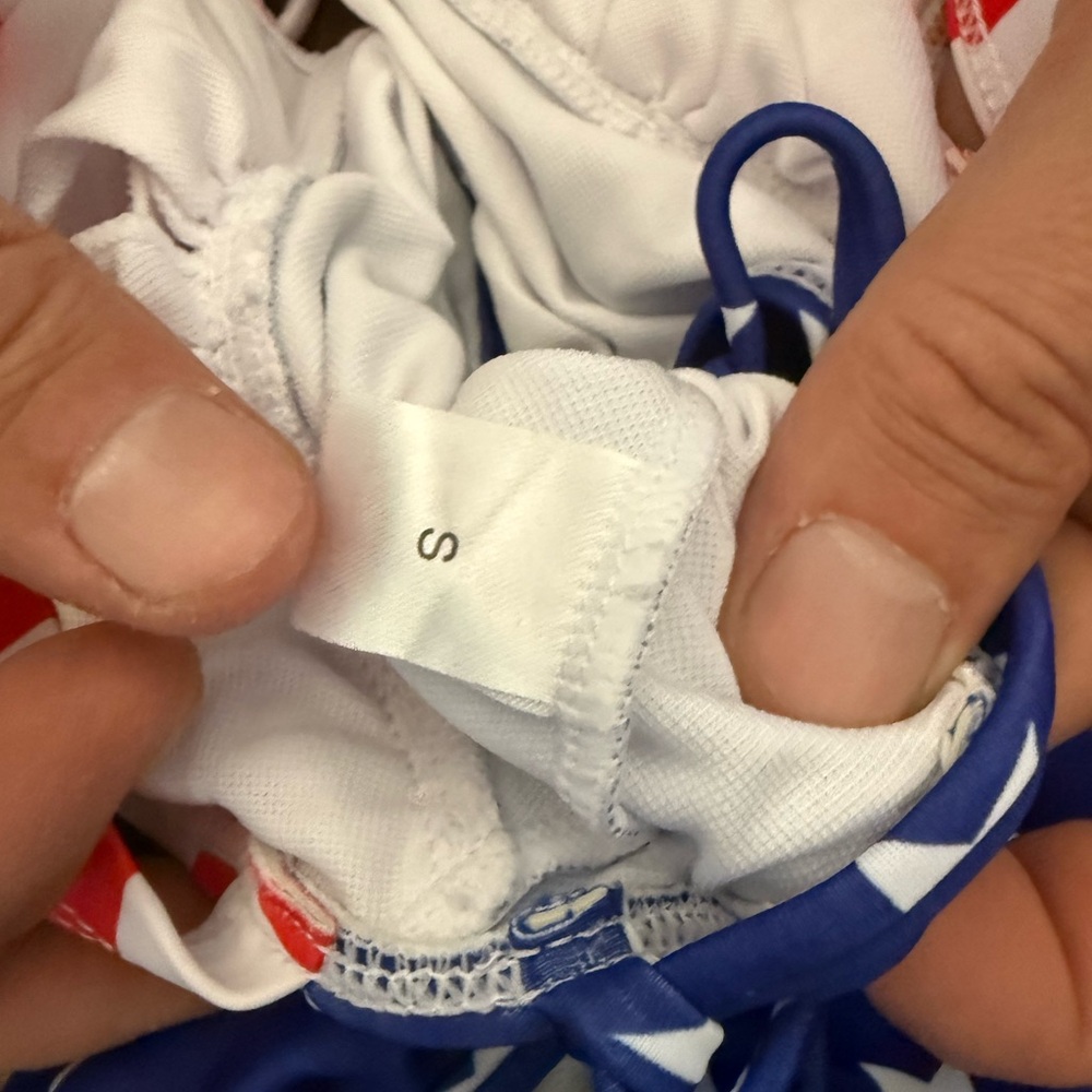 NWOT American Flag Plunge Strappy One Piece Swimsuit - Picture 11 of 14